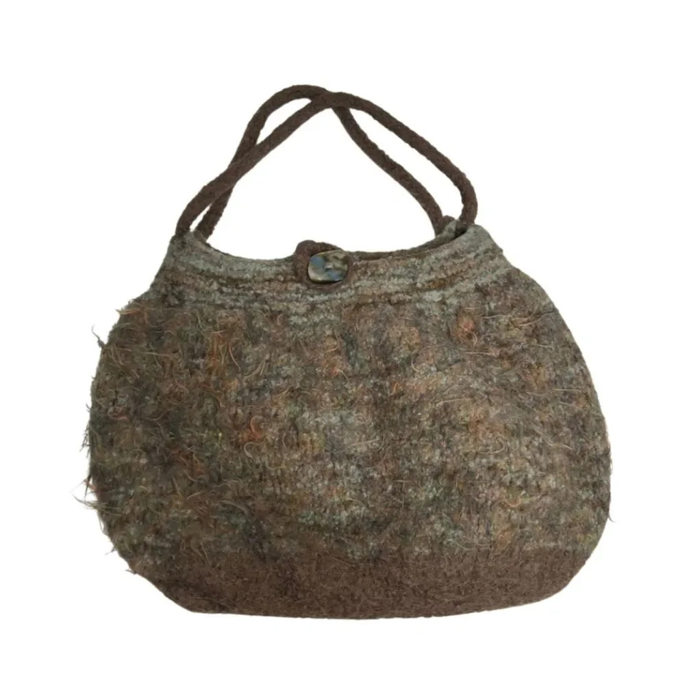 KAZ Wool Carpetbag Handbag with Patterned Liner Small to‎ Medium